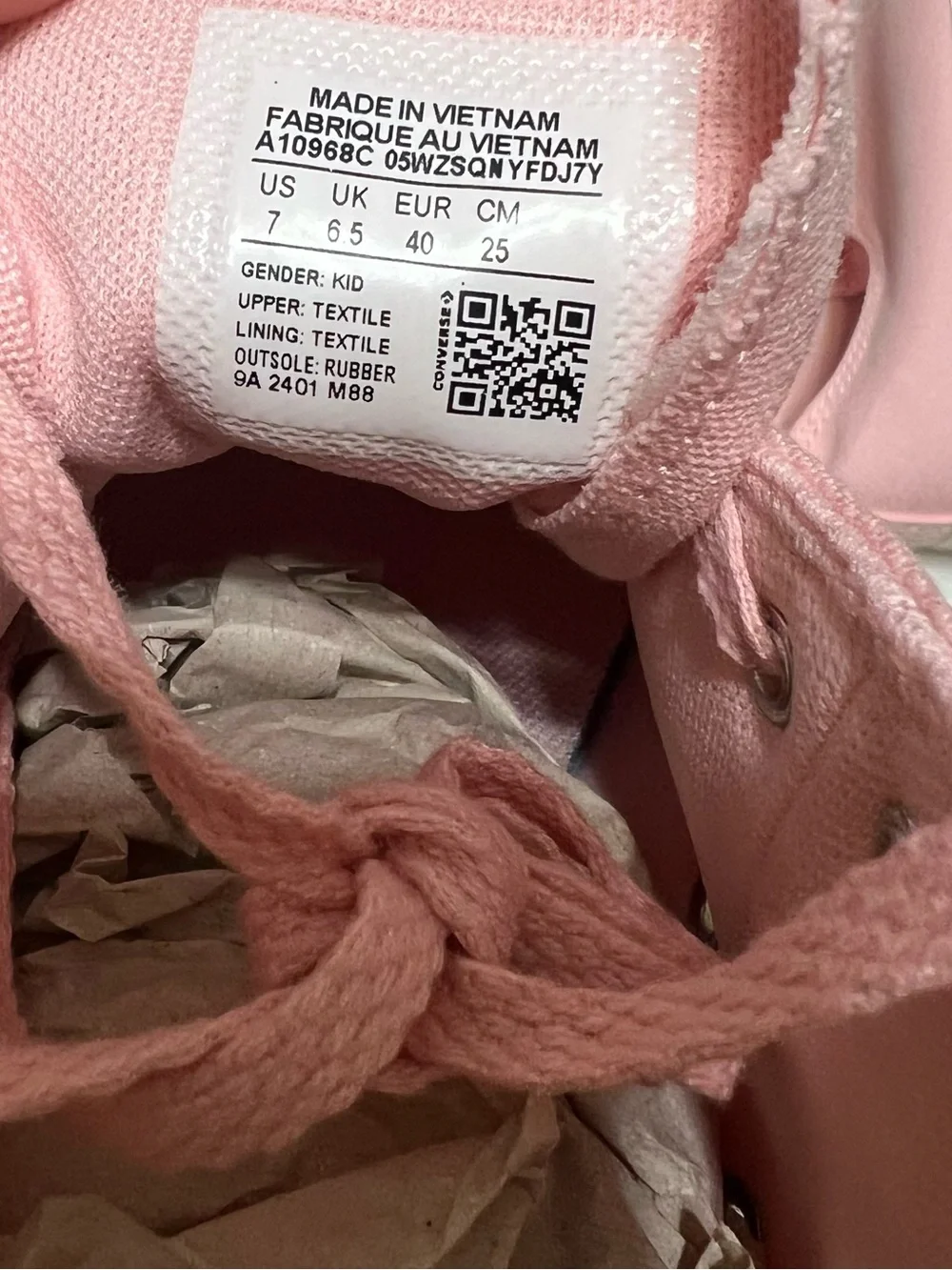 Donut Glaze Converse Chuck Taylor Pink Youth 7